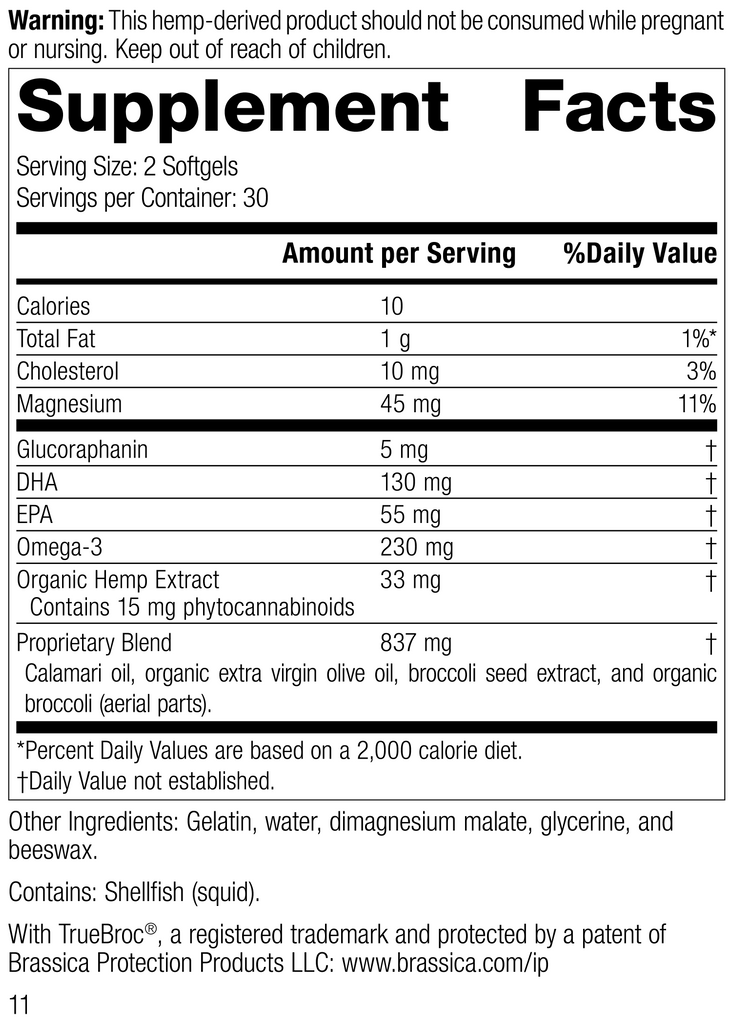 Hemp Oil Complex™, 60 Softgels, Rev 09 Supplement Facts