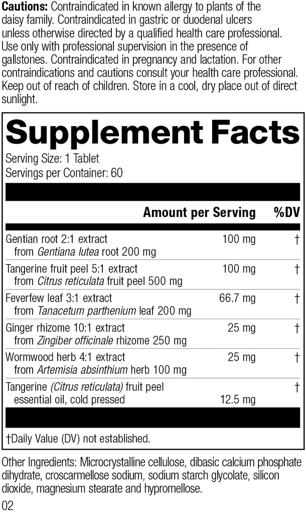 DiGest Forte, 60 Tablets, Rev 02 Supplement Facts